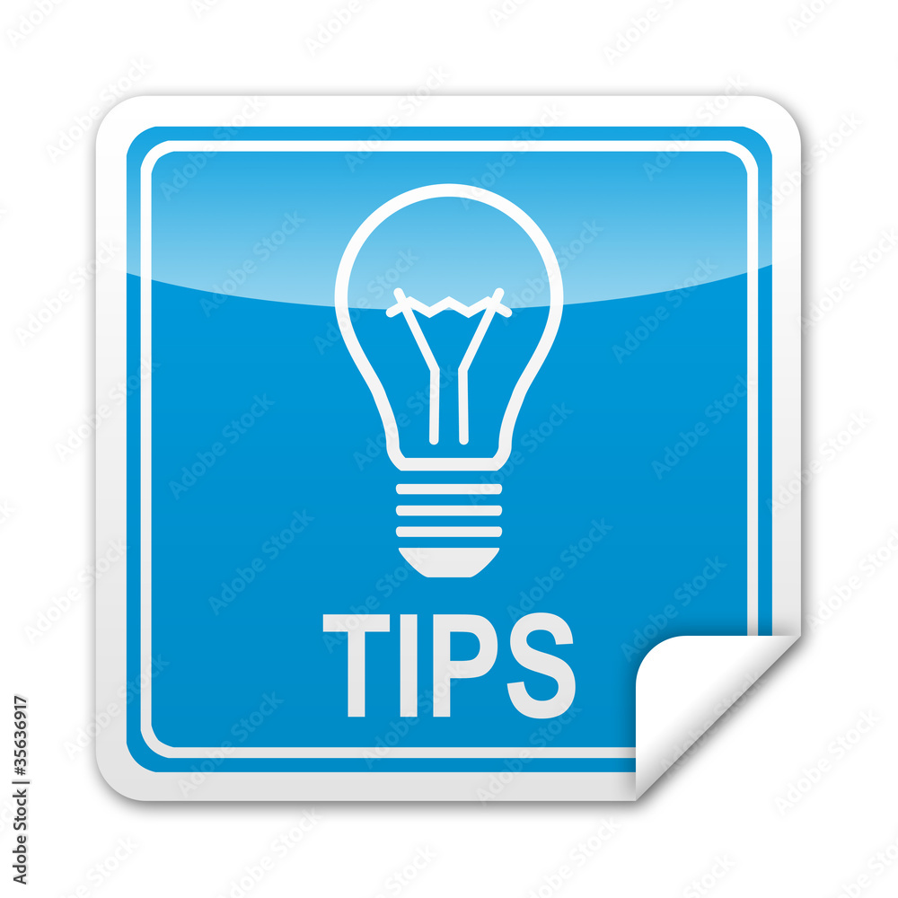 Pegatina cuadrada TIPS con reborde Pegatina cuadrada TIPS con reborde