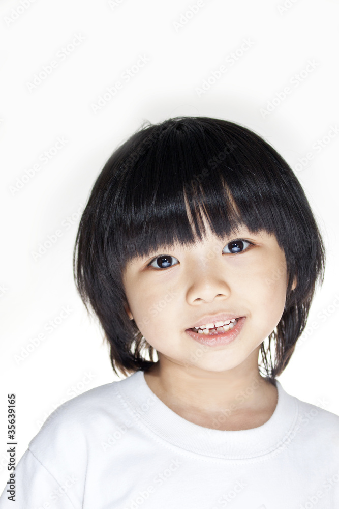 Happy young asian girl isolated on white background Happy young asian girl isolated on white background