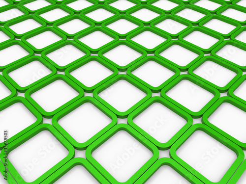 Fototapeta Naklejka Na Ścianę i Meble -  3d cube green square background
