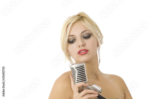 Singer and microphone