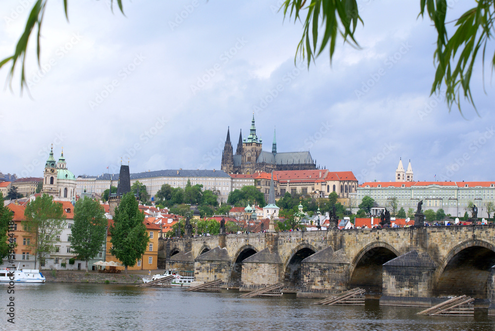 Prague Castle and Charles Bridge in Prague