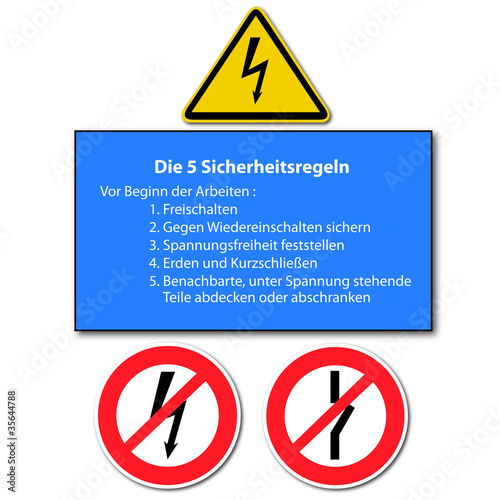elektrische sicherheitsregeln