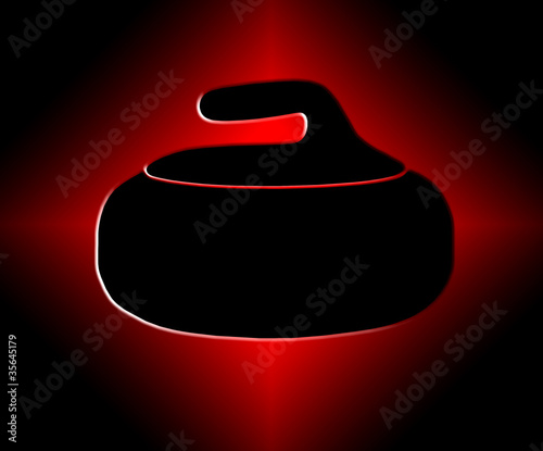 curling stone red diamond