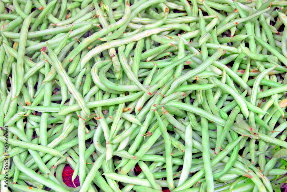 Green beans at the Xiamen market