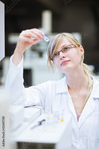 portrait of a female researcher chemistry student
