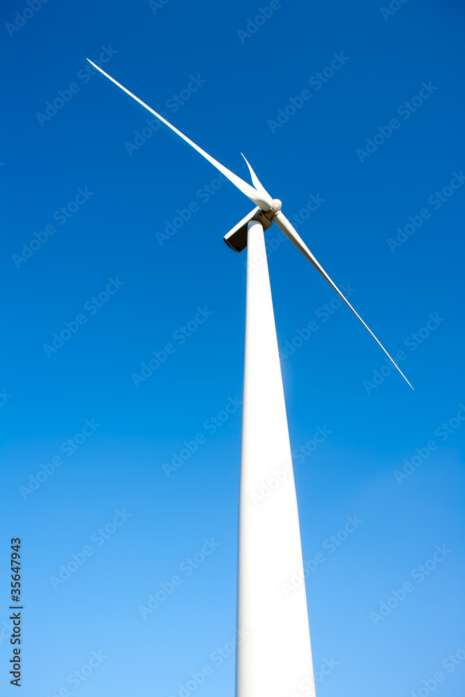 aerogenerator windmill in blue sky aerogenerator windmill in blue sky