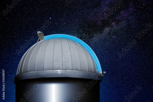 astronomical observatory dome night sky photo