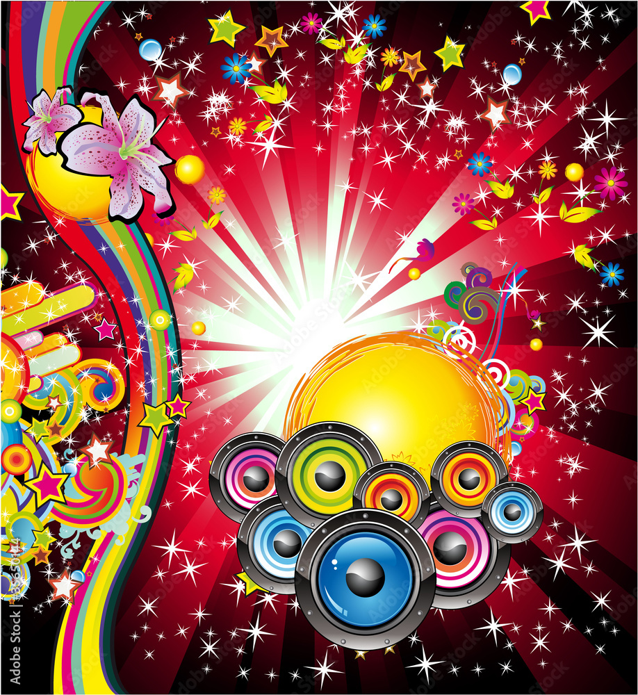 Obraz premium Abstract Musical Event Background