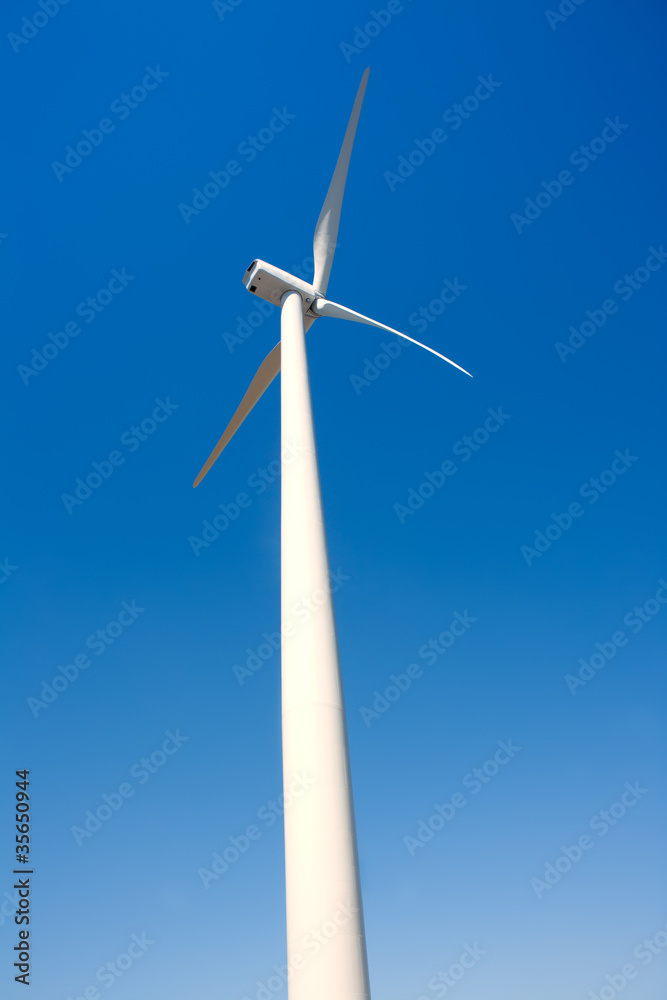 aerogenerator windmill in blue sky aerogenerator windmill in blue sky