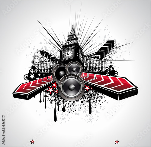 Abstract Urban Disco Event Background