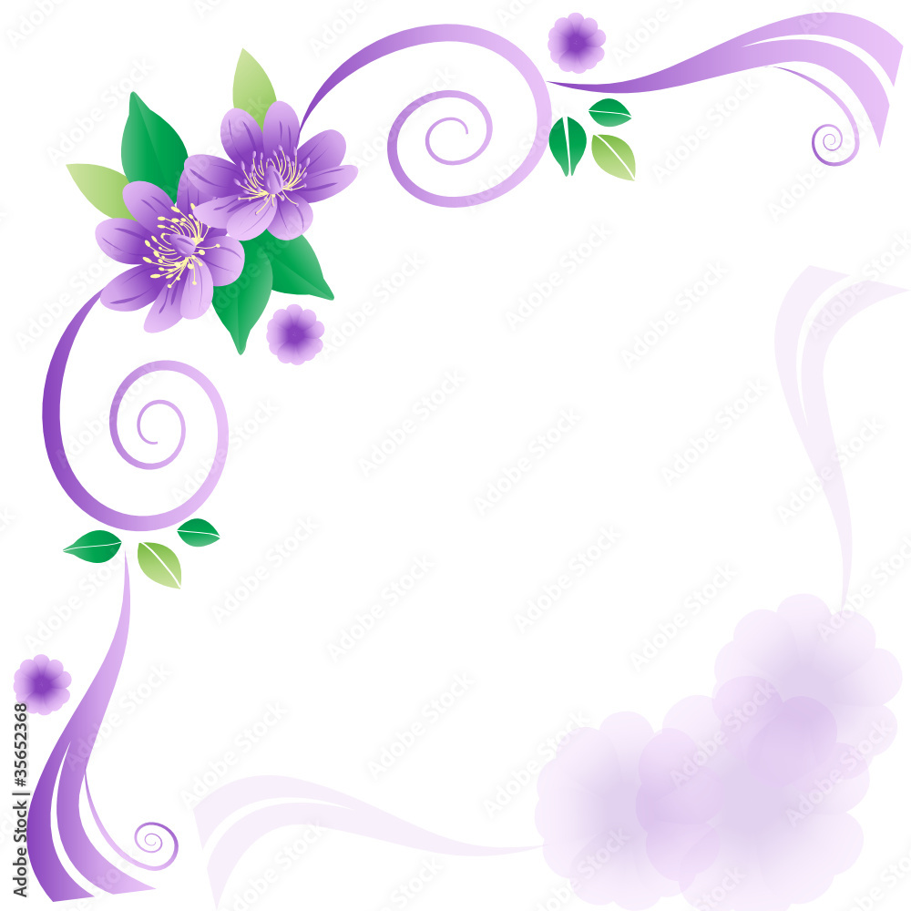 Wedding card with lavender flowers