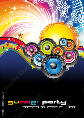 Abstract Colorful Music Background