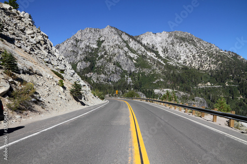Road running through mountains