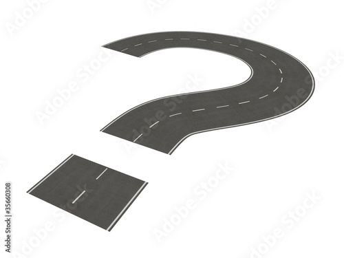 road isolated where perspective