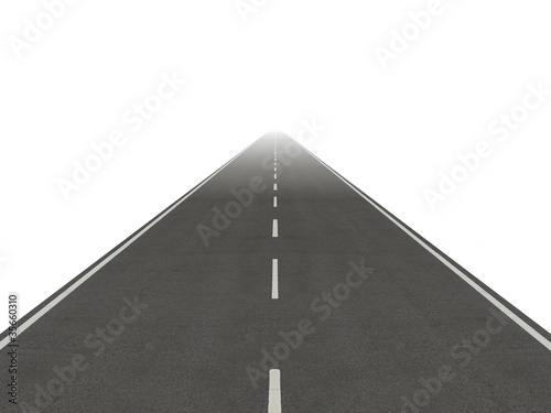 road isolated straight