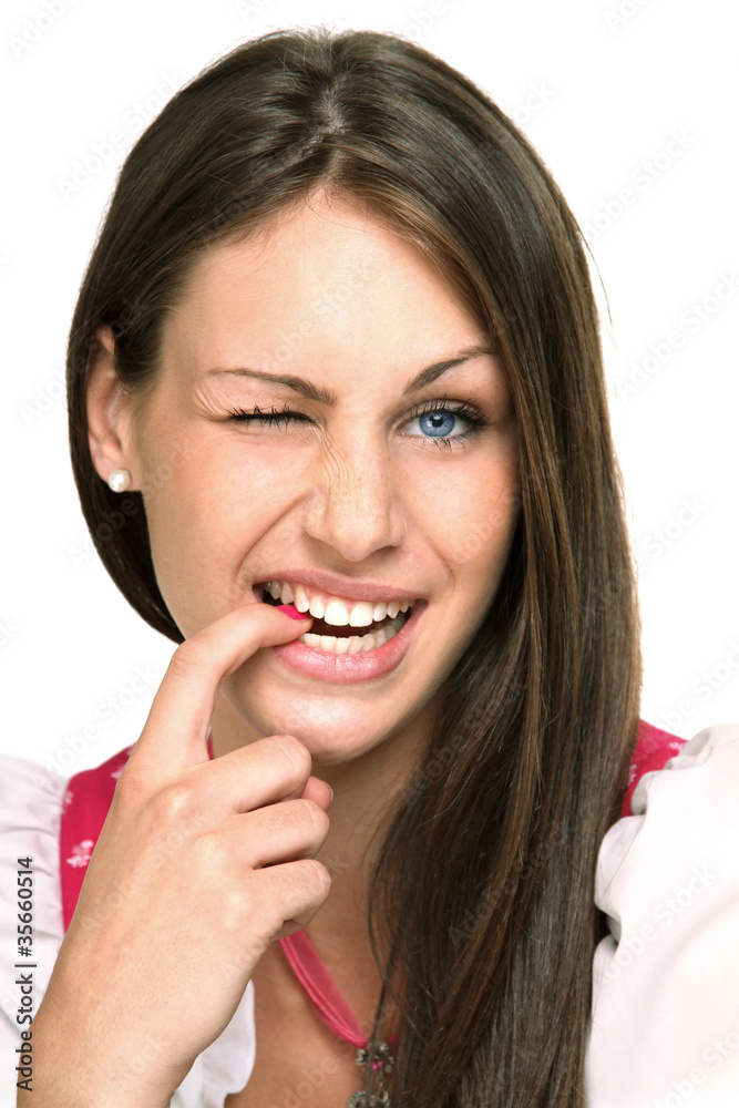 Fototapeta premium Frau mit Dirndl