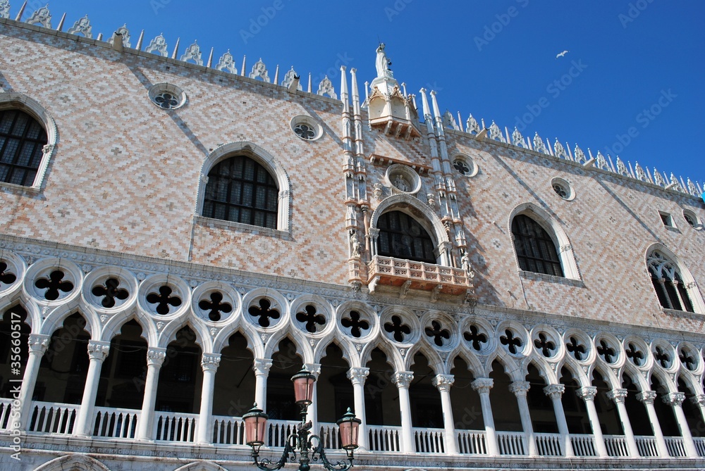 Famous Doge's Palace on St. Mark's Square, Venice, Italy