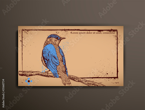 Business/Calling/Visiting Chipboard Card. Bird