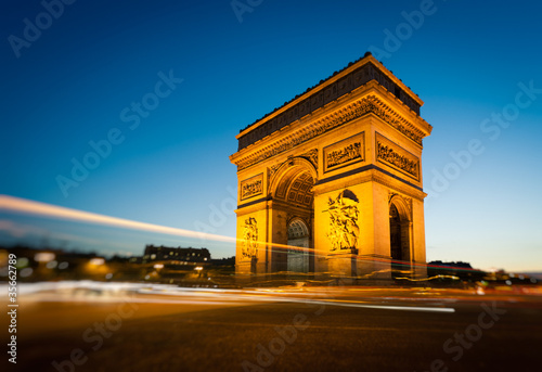 Obraz na płótnie Arc de Triomphe Champs Elysées Paris France w salonie