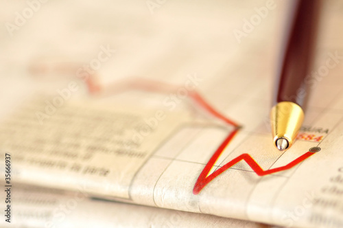 Bild auf Leinwand Stock market performance
