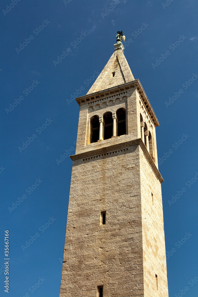 Catholic basilica in the city Novigrad. Istria, Croatia