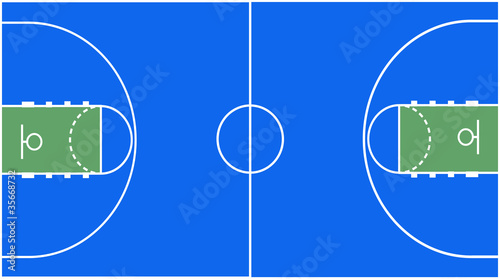 Vector Illustration of the Basketball Court Field Ground © ISTANBUL2009
