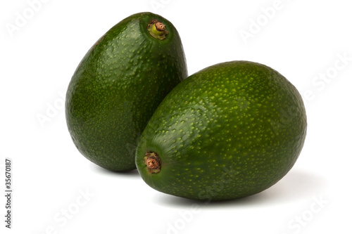 two avocados