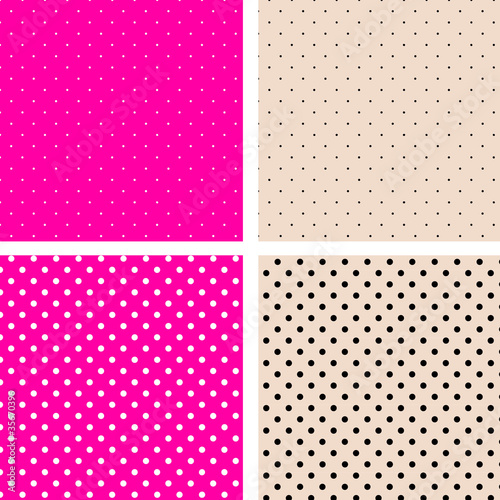 Seamless pattern pois pink