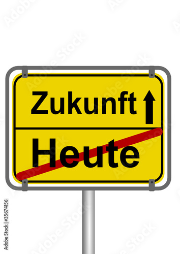 Schild Zukunft