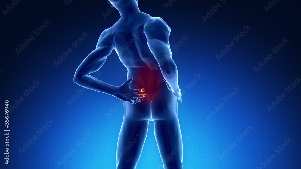 Pain in backbone concept with highlighted ara Pain in backbone concept with highlighted ara