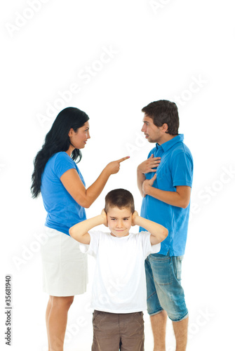Boy don't wanna hear parents conflict