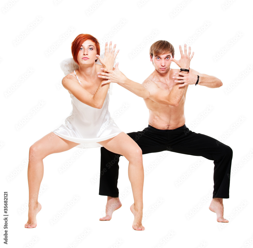 couple of dancers posing couple of dancers posing