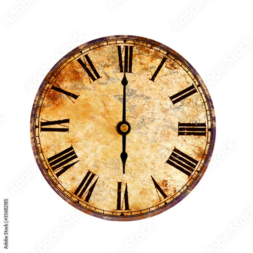 time on vintage clock