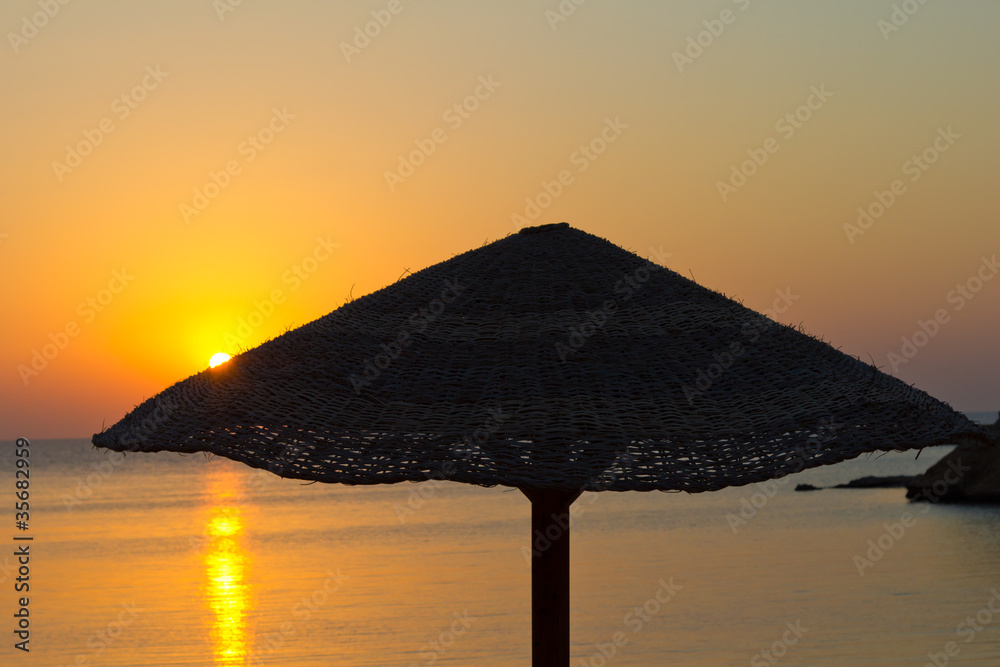 Sunrise at sea. Egypt.