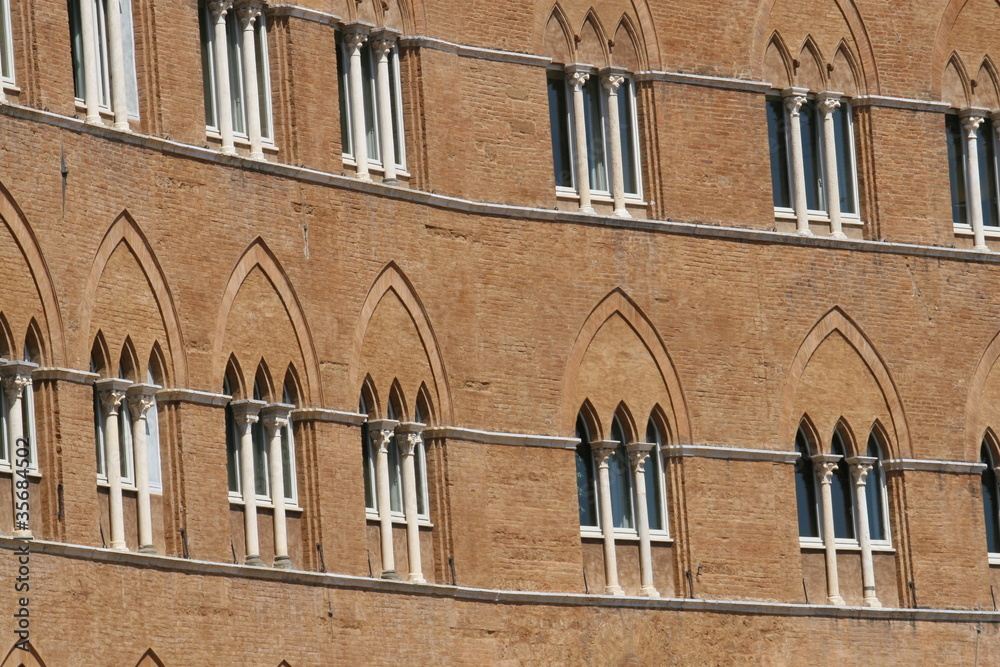 the medieval palace in the piazza in siena the medieval palace in the piazza in siena