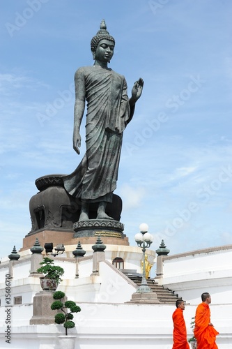 Big Buddha with blue sky photo