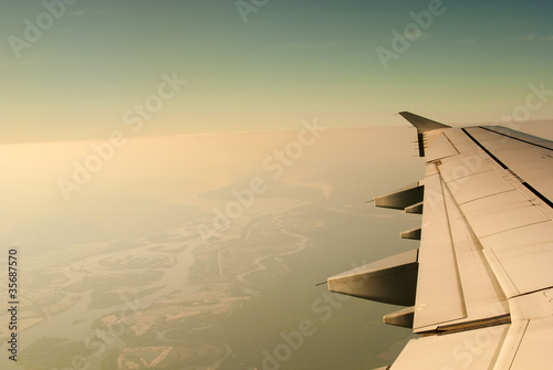 The view from the airplane window