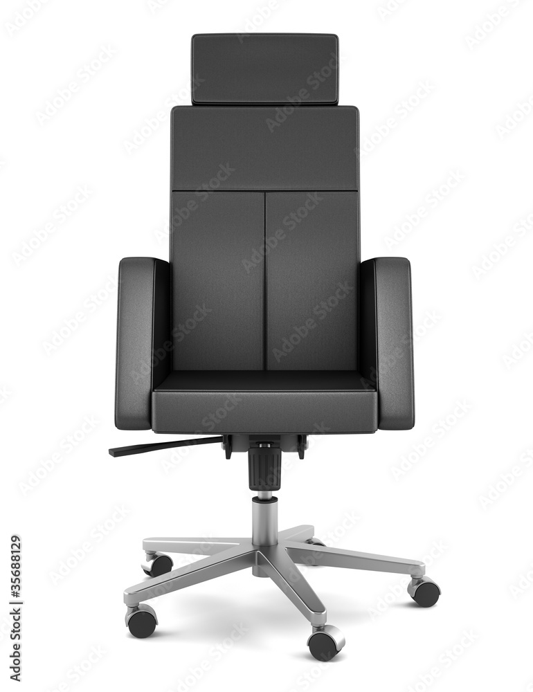 modern black office chair isolated on white background