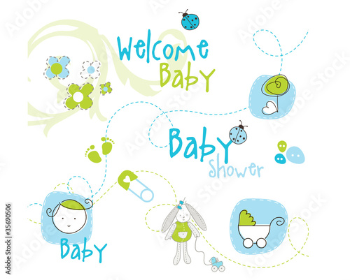 Baby shower design elements