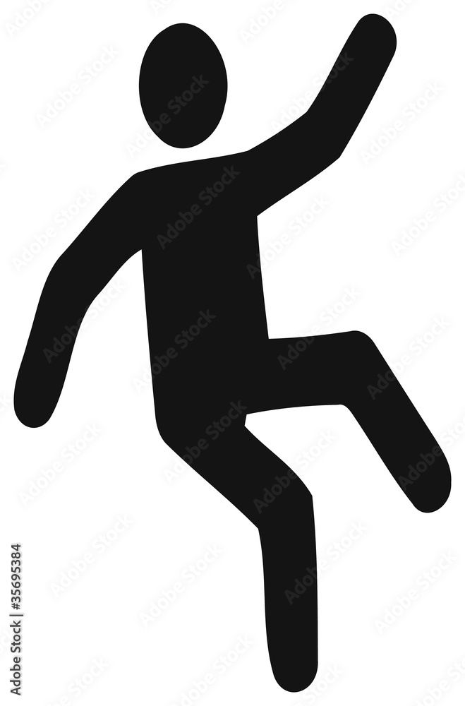Piktogramm Person fallend