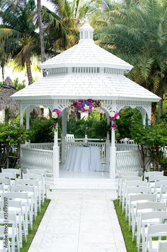Beautiful white wedding gazebo