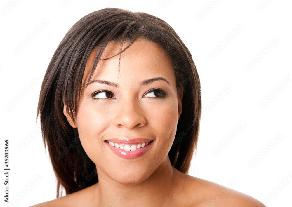 Beautiful happy woman face Beautiful happy woman face