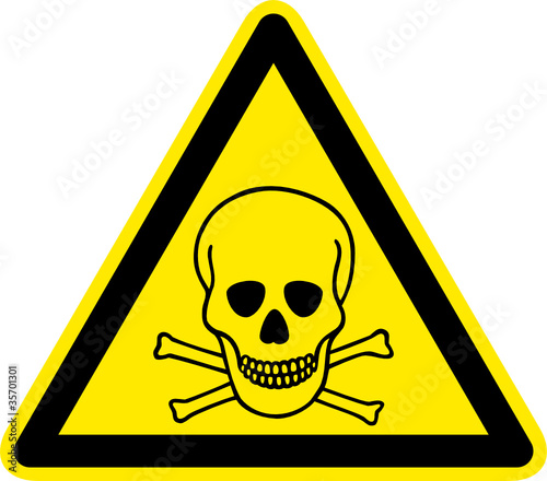 Warnschild Warnzeichen Giftige Stoffe Symbol Totenkopf