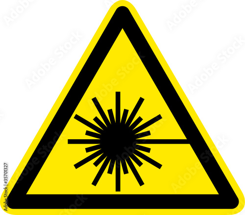 Warnschild Warnzeichen Laser Laserstrahlung Symbol photo