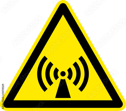 Warnschild Warnzeichen Elektromagnetische Strahlung