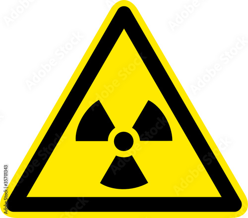Warnschild Warnzeichen Radioatkive Stoffe Strahlung
