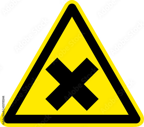 Warnschild Warnzeichen Gesundheitsschädliche Reizende Stoffe