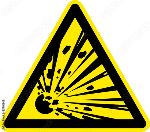 Warnschild Warnzeichen Explosionsgefährliche Stoffe
