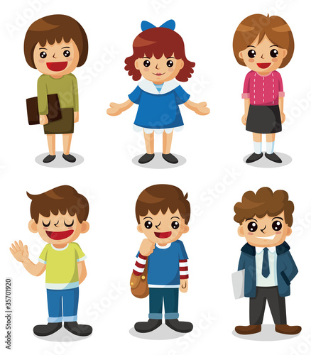 cartoon student icon