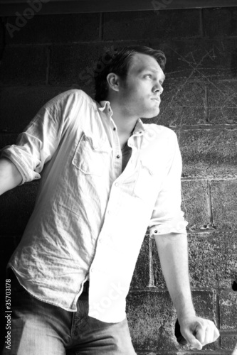 Man in Black and White